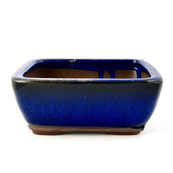 Glazed Rectangular Bonsai Pot (5 x 4½ x 2 inches)