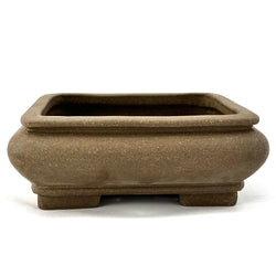 Unglazed Rectangular Bonsai Pot (6 x 5 x 2 inches)
