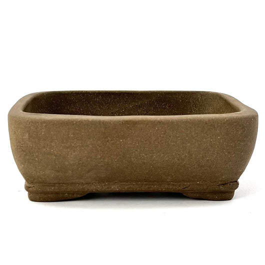Unglazed Rectangular Bonsai Pot (6 x 5 x 2 inches)
