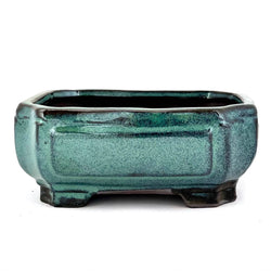 Glazed Rectangular Bonsai Pot (6 x 5¼ x 2½ inches)