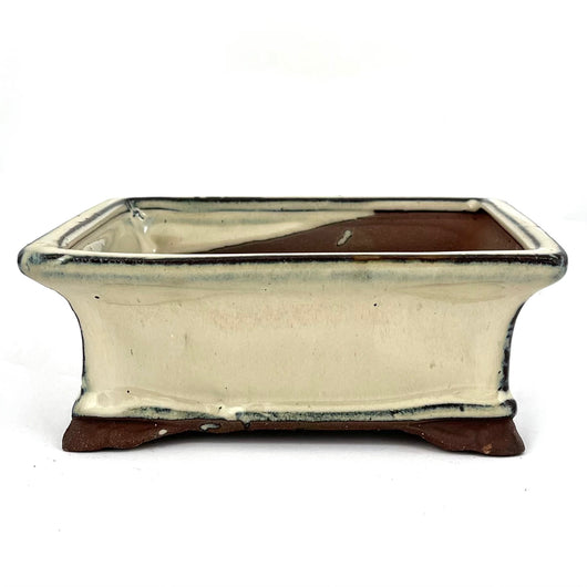 Glazed Rectangular Bonsai Pot (6 x 5¼ x 2½ inches)