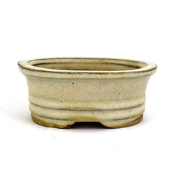 Glazed Oval Bonsai Pot (5 X 4 X 1¾ inches)