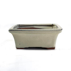 Glazed Rectangular Bonsai Pot (5½ x 4 x 2 inches)