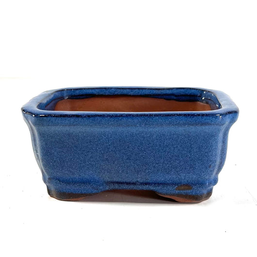 Glazed Rectangular Bonsai Pot (5 x 4 x 2 inches)