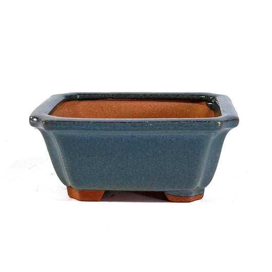 Glazed Rectangular Bonsai Pot (4 x 3½ x 1¾ inches)