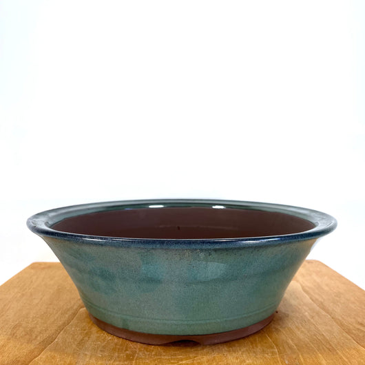 Round Glazed Bonsai Pot (13 ½ x 4 inches)