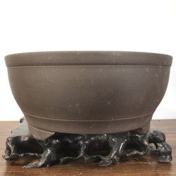 Round Unglazed Bonsai Pot 11 x 5 inches