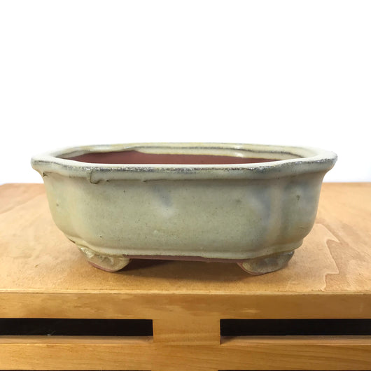 Glazed Mokku Bonsai Pot (7 x 5.5 x 2.5 inches)