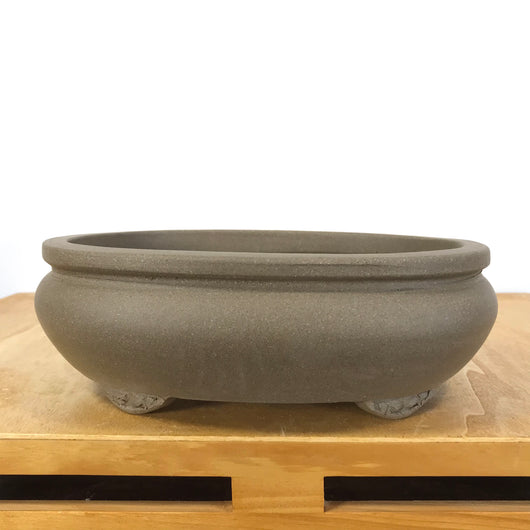 Unglazed Oval Bonsai Pot (8 x 6 x 2.5 inches)