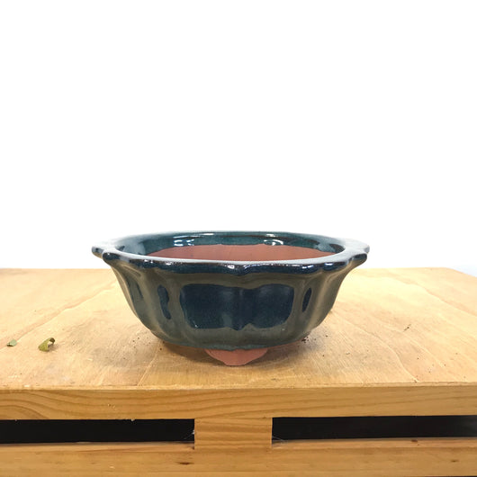 Glazed Mirror Bonsai Pot (6 x 2 ¼ inches)