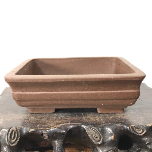 Unglazed Rectangular Bonsai Pot (6.25 x 4.5 x 2.25 inches)